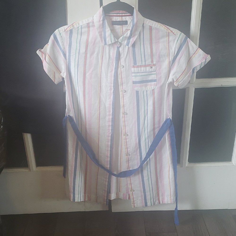Tommy Hilfiger Blue and Pink Casual Dress